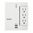 6-Outlet Wall Block Surge Protector with 2-USB Outlets NOMA