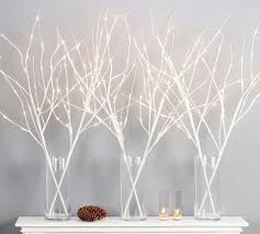 pre lit led faux white twig branches