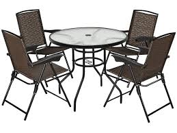 Folding Adjustable Chairs Glass Table