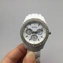 Fossil Stella Watch Women Silver Tone Pave Day Date ES1967 New ...