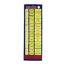 Learning Resources Daily Schedule Pocket Chart 52 Piece Set