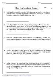 A word problem is a math problem written out as a short story or scenario. Equation Word Problems Worksheets