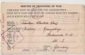 ww2 australia prisoner of war letter