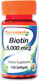 Skip to main search results. Amazon Com Pharmatech Biotin 5000 Mcg Vitamin For Healthier Hair Growth Improve Nail Quality Non Gmo Gluten Free Dietary Supplement High Potency 120 Softgels Health Personal Care