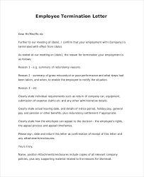 termination letter 15 free word pdf