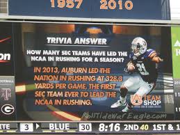 Are you a big trivia buff? How Many Sec Teams Have Lead The Ncaa In Rushing Yards For A Season Only One Auburn In 2013 War Eagle Auburn Football Sec Football