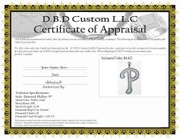 Jewelry Appraisal Certificate Template Is A Senior Reverse