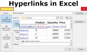 hyperlinks in excel meaning uses