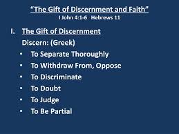 the gift of discernment and faith