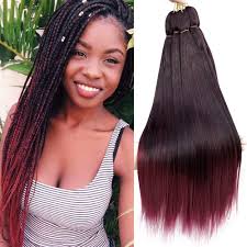 It needs a lot of effort practically to maintain the color. Amazon Com Pre Stretched Braiding Hair Burgundy Prestretched Braiding Hair Black Burgundy Braid Weave Hair 8 Packs 30 Inch Long Two Tone Synthetic Crochet Hair For Human Yaki Straight Itch Free 30