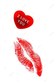 heart and lipstick kiss love valentines