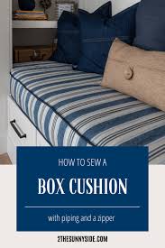 Box Cushion With A Zipper