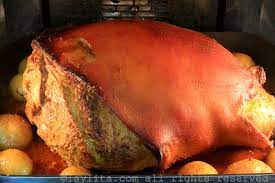 roasted pork leg hornado de chancho