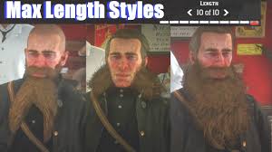 Red Dead Redemption 2 All Max Length Beard Hairstyles Ps4 Pro