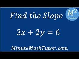 Find The Slope 3x 2y 6 You