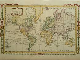 World Alex Hogg A New Complete Mercator Chart Of The