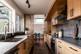 Kitchen Wood Cabinets Concrete Counters