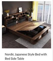 Nordic Japanese Style Bed Frame Queen
