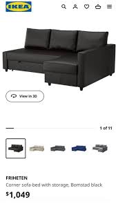 Ikea Friheten Bomstad Black Sofabed