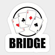 bridge card game card sticker