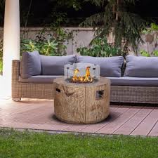 Verano Round Outdoor Gas Fire Pit Table