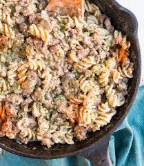 dairy free ground beef stroganoff