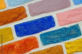 Colorful Brick Wall Colored Bricks