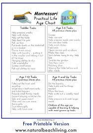 Montessori Practical Life Free Printable Chore Chart