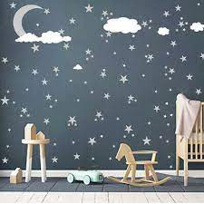 clouds moon and stars wall decal kids