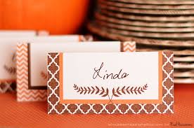 Place cards are a great way to welcome your guests to your event, as well as to direct them to their places or seats in the reception hall or go to download printable place cards template for word. Free Printable Thanksgiving Placecards Real Housemoms