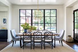 wood and metal dining table with black