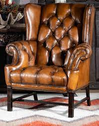 victoria tufted leather chair fine