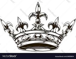 Graphic Black And White King Crown