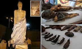 Egypt was attacked by enemies with stronger weapons which contain iron ore. Archaeologists Piece Together A Giant Statue Of Ramses Ii Uncovered Near A 2 000 Year Old Tomb Daily Mail Online