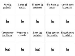 Spanish Direct Object Pronoun Activity For Groups Learning
