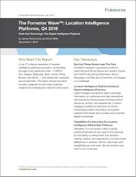 Forrester Report Location Intelligence Platforms Q4 2018