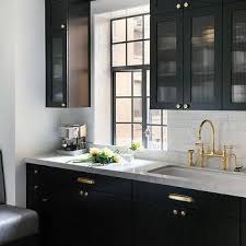 Reeded Frosted Glass Kitchen Cabinets