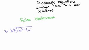 False Quadratic Equations Always