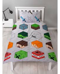 minecraft pixels single duvet cover and
