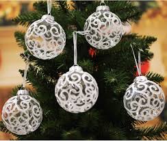 shatterproof white christmas tree ball