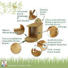 mangeoire pour écureuils en pin douglas