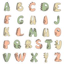 english hand draw alphabet with 26 letters