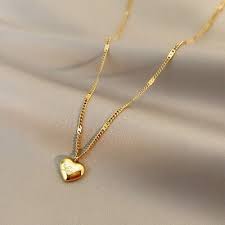 yellow gold filled love heart pendant