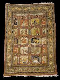 antique tabriz pictorial rug