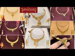 tanishq light weight necklace set