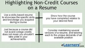 3 Major Benefits To Highlighting Non Credit Course On A Resume