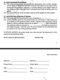 Contract Work Agreement Sample Temporary Employment