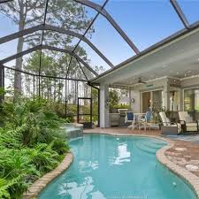 Indoor Patio And Pool With Glass Roof