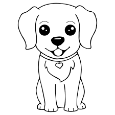 kids coloring pages cute dog character