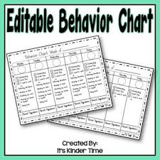 Editable Behavior Chart Behavior Chart Printable Behavior